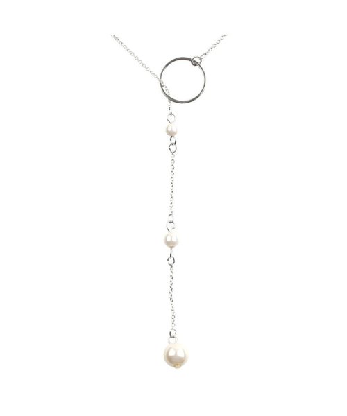 オトナの余裕を見せる3粒パールのラリエットネックレス クリームドット Cream Dot D Fashion オトナの余裕を見せる3粒パールのラリエットネックレス クリームドット Cream Dot D Fashion