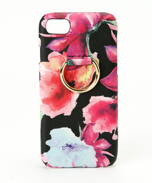 セール スマホリング付花柄 Iphoneケース 6 7 8対応 背面型 フ ルーム アルトローズ Altrose D Fashion