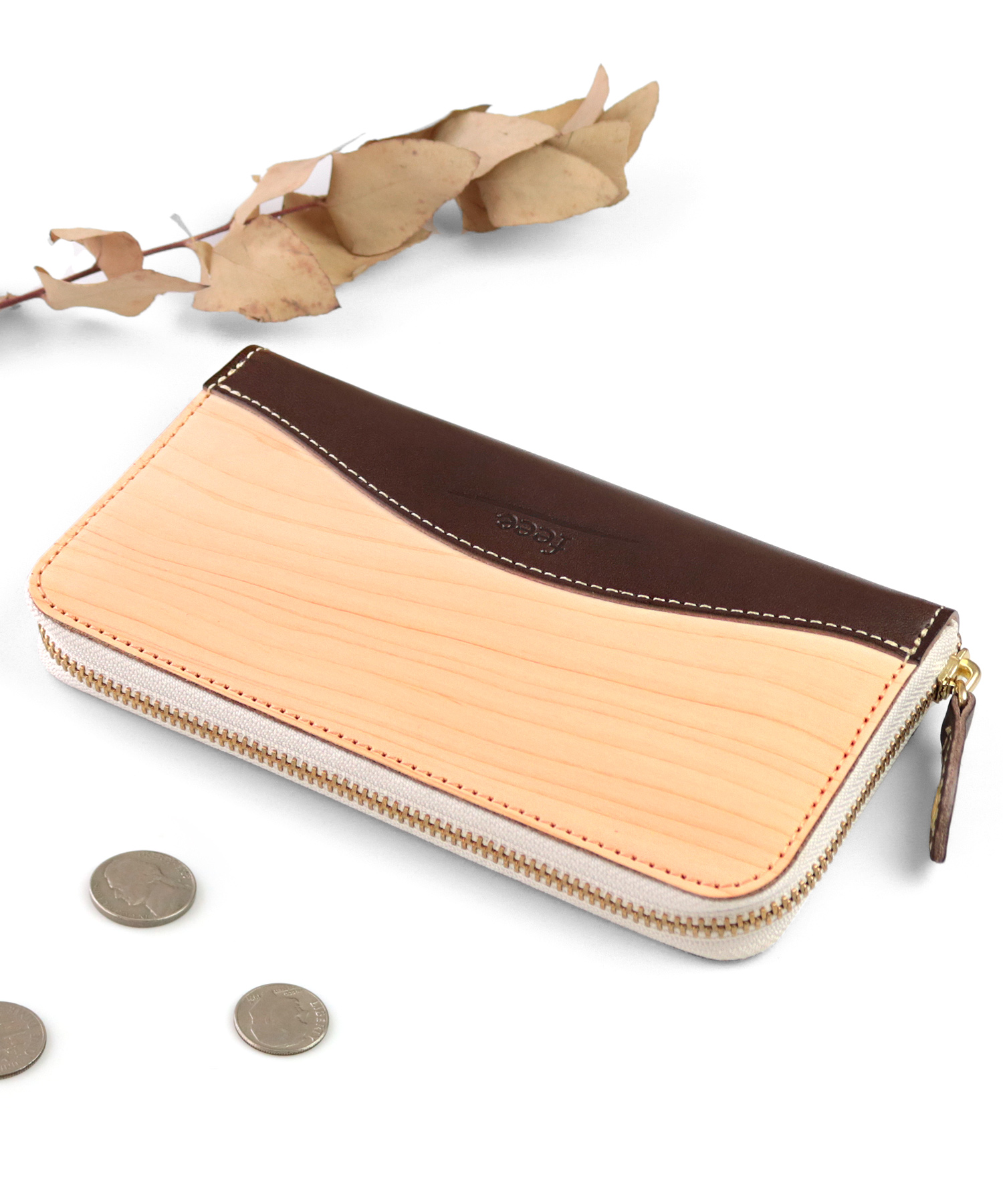 期間限定・お買い得商品: |産地直送 フィー 木目 天然木 本革 レディース 長財布 財布 feee ベッドフレーム