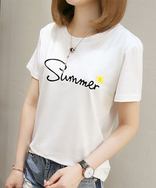 セール カットソー レディース Tシャツ 半袖 Tシャツ 春夏 トップス 即納 ミニミニストア Miniministore D Fashion