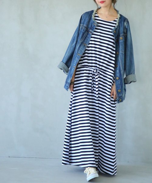洗練シンプルロングワンピース オシャレウォーカー Osharewalker D Fashion 洗練シンプルロングワンピース オシャレウォーカー Osharewalker D Fashion