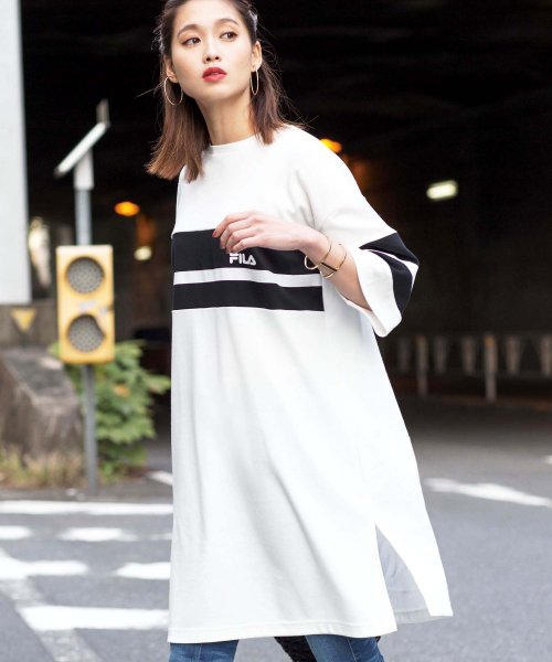 fila 配色切替tシャツワンピース ジーラ Geera D Fashion fila 配色切替tシャツワンピース ジーラ Geera D Fashion