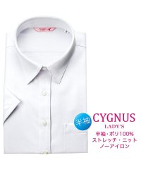 YAMAKI BRAND/CYGNUS 半袖 レギュラーカラーショートカラー ブラウス/502476291