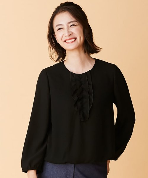 フリルシフォンブラウス レリアン Leilian D Fashion フリルシフォンブラウス レリアン Leilian D Fashion