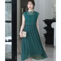 PourVous/プールヴー PourVous ノースリーブ&ロングワンピースドレスクロシェレース大きいサイズ結婚式フォーマル ワンピース パーティードレス 20代 30代 40/502480026