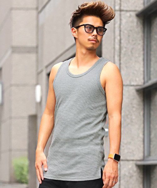 セール ワッフルロングタンクトップ タンクトップ メンズ ロング丈 ワッフル ラグスタイル Luxstyle D Fashion セール ワッフルロングタンクトップ タンクトップ メンズ ロング丈 ワッフル ラグスタイル Luxstyle D Fashion