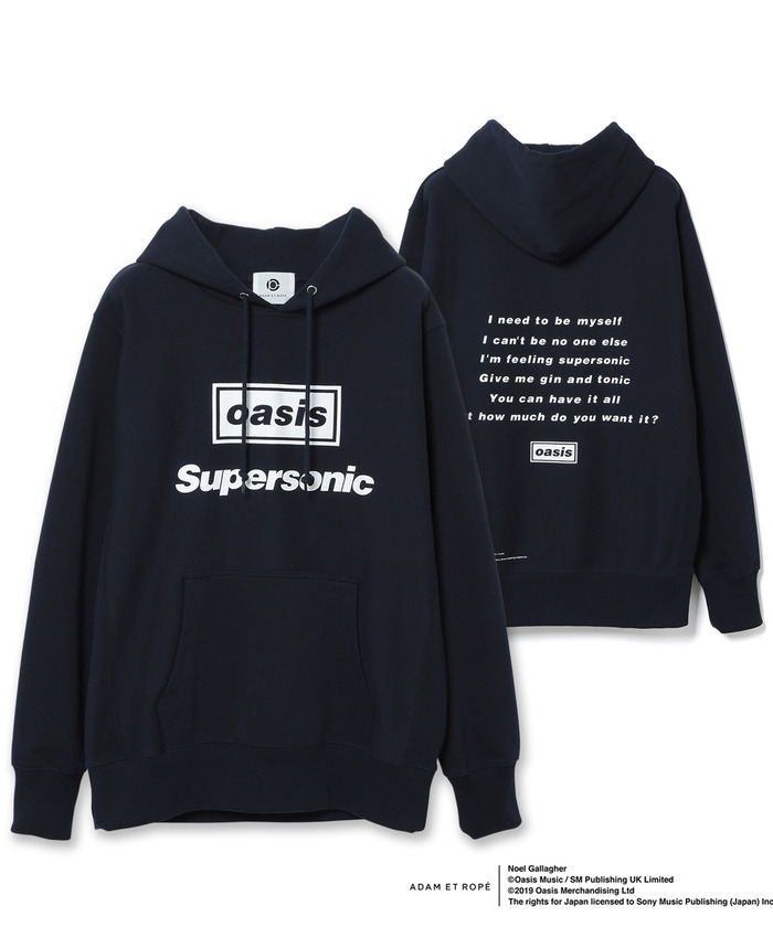 BIGスウェット☆オズモーシス好きハグユー好きアダムエロペ好きアンティカ好きに oasis for ADAM ET ROPE'】SONG LYRICS PARKA/UNISEX(502491570