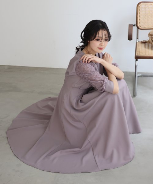 フレア ロングスカート 結婚式ワンピース 同窓会 成人式 セレモニー大きいサイズ対応フォーマルパーティードレス プールヴー Pourvous D Fashion