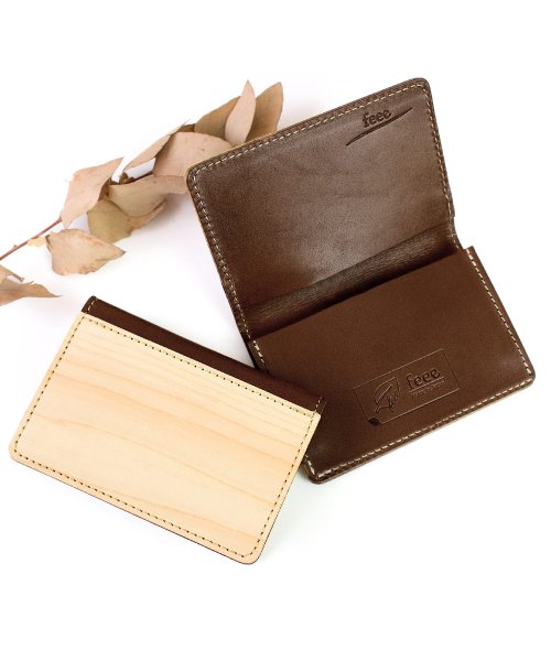 名刺入れ レディース カードケース 本革 天然木 木目 ナチュラル 日本製 ウッドシリーズ Feee フィー Feee D Fashion 名刺入れ レディース カードケース 本革 天然木 木目 ナチュラル 日本製 ウッドシリーズ Feee フィー Feee D Fashion