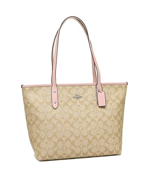 コーチ トートバッグ アウトレット レディース Coach F592 Svosa ライトカーキ ピンク コーチ Coach D Fashion