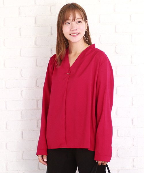 セール Vネックカットソー レディース 可愛い トップス シンプル カットソー ビッグ 夏 サマー 涼しい S S Ra 2124 アフェリーチェ Afelice D Fashion
