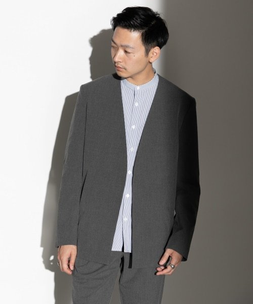Carremanノーカラージャケット センスオブプレイス バイ アーバンリサーチ Sense Of Place By Urban Research D Fashion