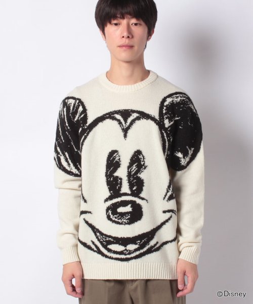 セール Disney ディズニー コラボ ミッキーマウスニット セーター ベネトン メンズ Benetton Mens D Fashion