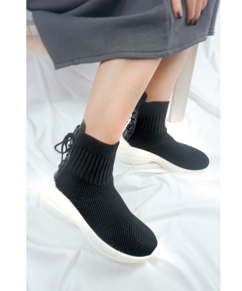 セール 軽量レースアップニットスニーカー シュガーシュガー Sugar Sugar D Fashion