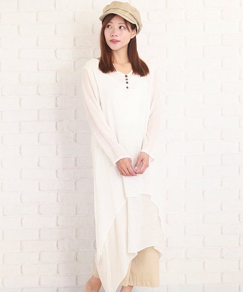 セール Aライン胸ボタンワンピース レディース シンプル 春 夏 カジュアル ゆったり S S Vl 53 アミュレット Amulet D Fashion