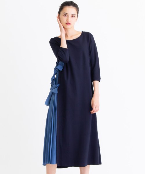 サイドリボンワンピース ランバンオンブルー Lanvin En Bleu D Fashion