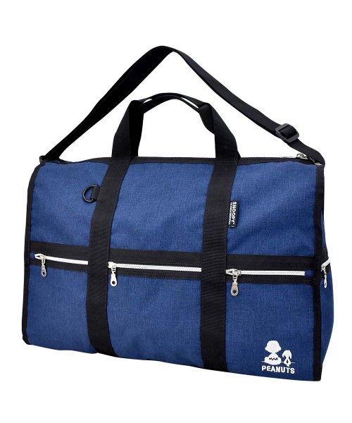 スヌーピー Snoopy シルエットスヌーピー ボストンバッグ Bk Bl リップストップナイロン ランナー Runner D Fashion