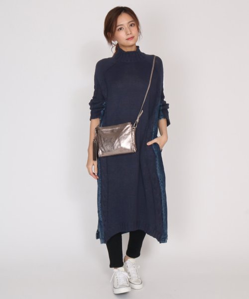 セール Scotclub スコットクラブ ドッキングニットワンピース スコットクラブ Scotclub D Fashion セール Scotclub スコットクラブ ドッキングニットワンピース スコットクラブ Scotclub D Fashion