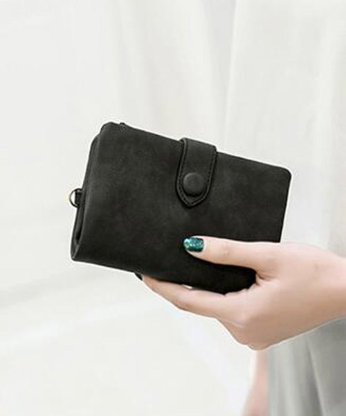 セール 二つ折り財布 レディース財布 ミニ財布 小銭入れ 大容量 レザー ストラップ付 多機能 ウォレット ミニミニストア Miniministore D Fashion
