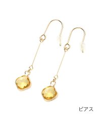 cream dot/クリームドット Cream dot. 多面カットひし形の華奢メタルバーピアス/イヤリング/502570653