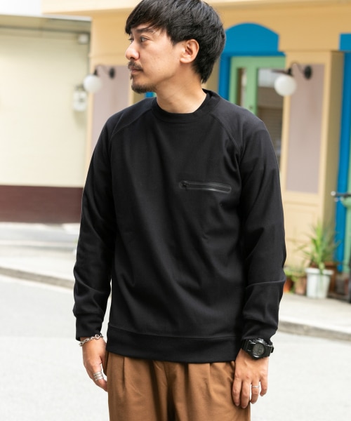 セール 50%OFF】360°ストレッチファスナーポケットスウェット