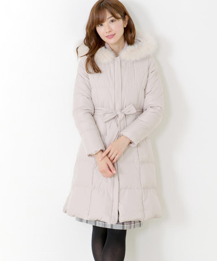セール】ミッシュマッシュ MISCH MASCH フードファー付ロング セール】ミッシュマッシュ MISCH MASCH フードファー付ロング