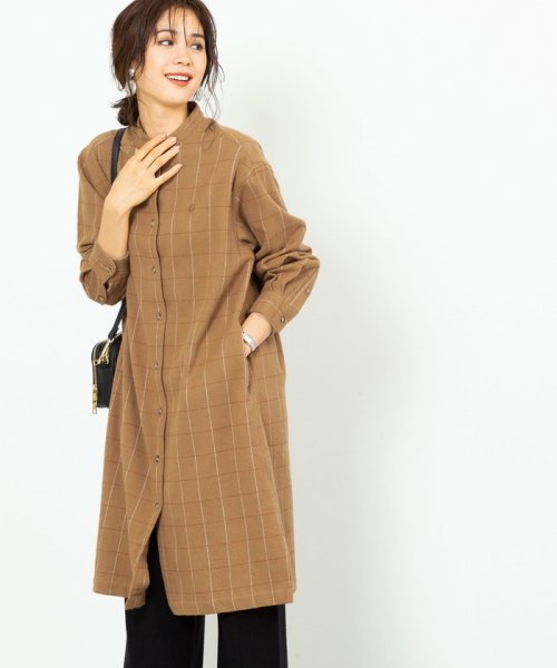 セール ムック本掲載 インディアンコットンネルチェックシャツワンピース コーエン Coen D Fashion