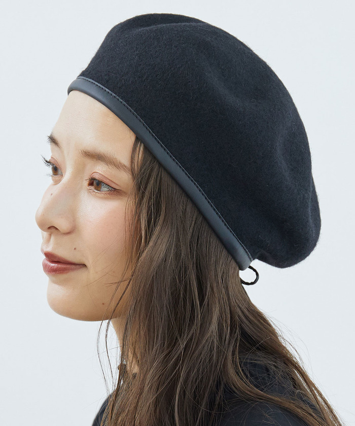 クーポン】【セール 40%OFF】パイピングフェルトベレー帽(502587805