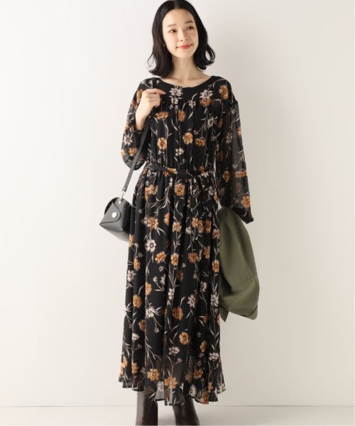 ダークフラワープリントワンピース スローブ イエナ Slobe Iena D Fashion ダークフラワープリントワンピース スローブ イエナ Slobe Iena D Fashion