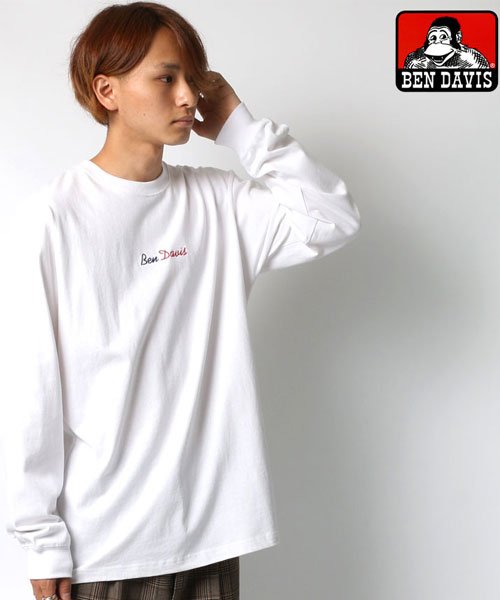 クーポン開催中 Ben Davis ベンデイビス ロゴ刺繍 バックプリント 長袖tシャツ マルカワ Marukawa D Fashion