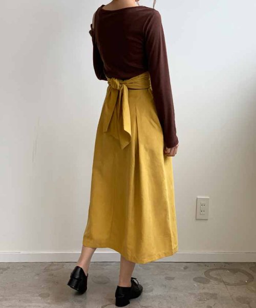 バックリボンタックフレアスカート 502604699 フューティアランド Futier Land D Fashion