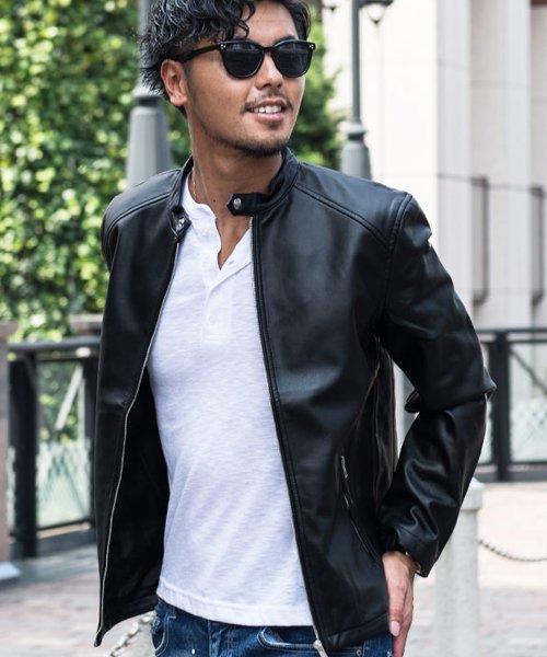 Vicci ビッチ Puレザーシングルライダースジャケット ビッチ Vicci D Fashion