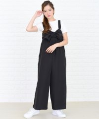 Lace Ladies/レースレディース Lace Ladies リボン付き サロペットワイドパンツ オールインワン・パンツ/502620645
