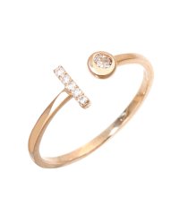 JEWELRY SELECTION/K18PG 天然ダイヤモンド 0.1ct デザイン リング #15/502622397