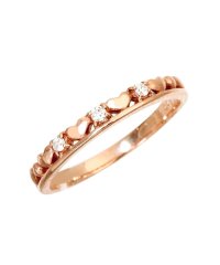 JEWELRY SELECTION/K10PG 天然ダイヤモンド 0.03ct 3石 ピンキーリング #3/502622724