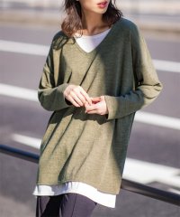 Ranan/ラナン RANAN レイヤード風ニットソーチュニック/502586039