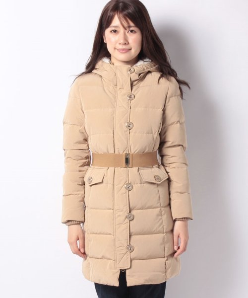 セール フードキルティングダウンコート シスレー レディス Sisley D Fashion
