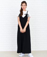 Lace Ladies/レースレディース Lace Ladies 肩ひもリボン付き サロペットワイドパンツ オールインワン・パンツ/502620649