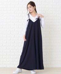 Lace Ladies/レースレディース Lace Ladies 肩ひもリボン付き サロペットワイドパンツ オールインワン・パンツ/502620649