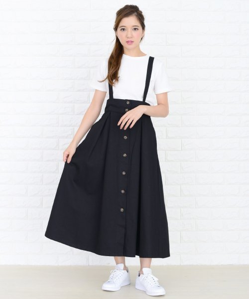 肩紐調節可2way ジャンパースカートサロペット オールインワン スカート レースレディース Lace Ladies D Fashion