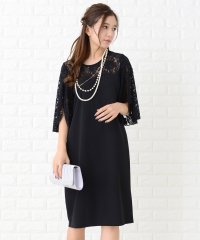 Lace Ladies/【選べる袖 2タイプ】袖スリット入りレースひざ丈ワンピース・ドレス/502628522