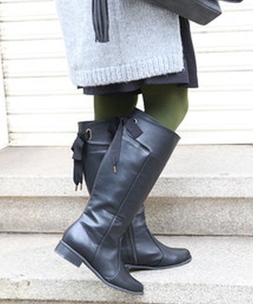 バックリボンロングブーツ オシャレウォーカー Osharewalker の
