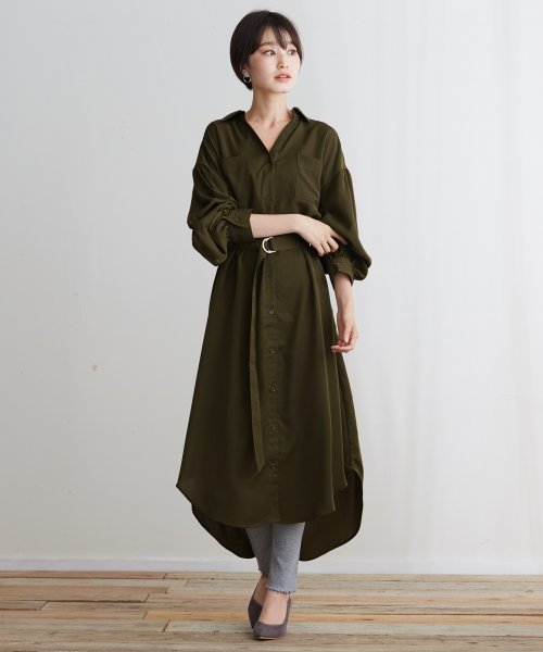 クーポン ベルト付とろみシャツワンピ Happy急便 By Verita Jp Happy Exp D Fashion