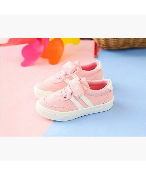 ダブルラインベルクロキャンパススニーカー スニーカー キッズ 男の子 女の子 靴 シューズ ローカット Aimoha アイモハ Aimoha D Fashion