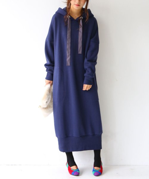N Orフード付きコクーンワンピース オシャレウォーカー