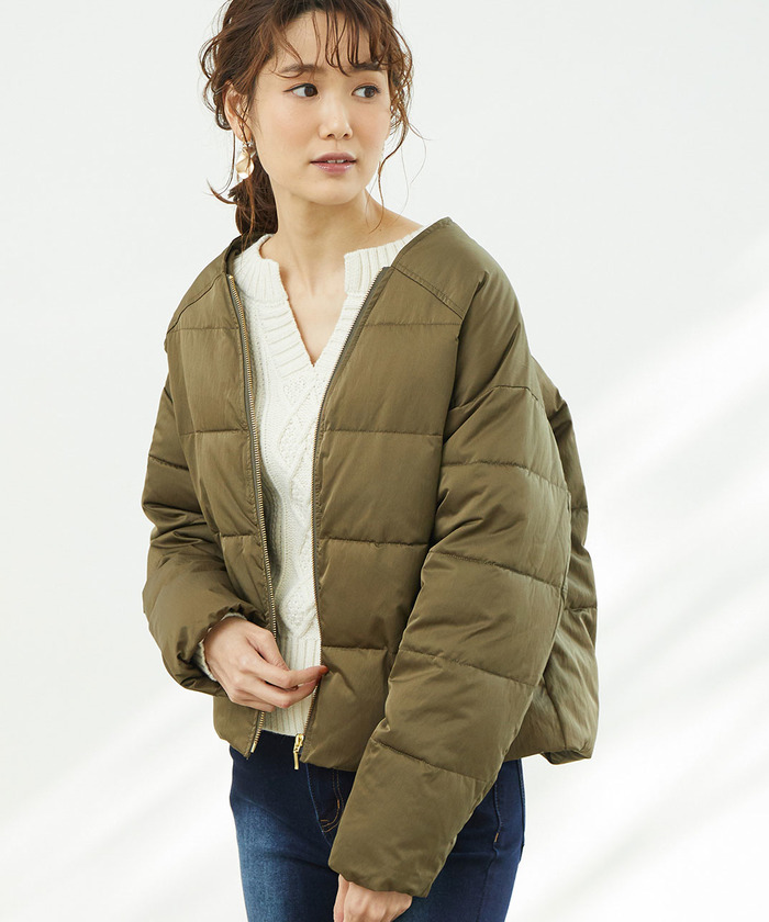 クーポン】【セール 50%OFF】サテンワッシャーショートブルゾン