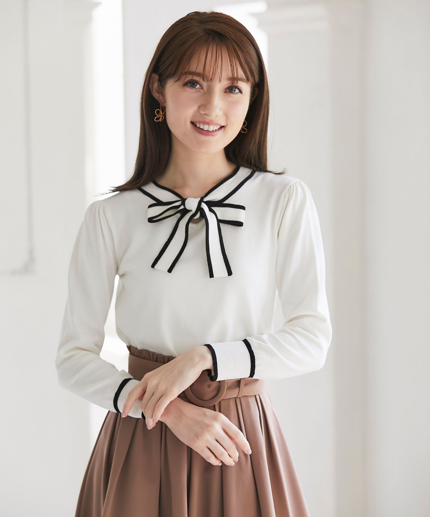 トッコクローゼット tocco closet バイカラーボウタイリボン令嬢
