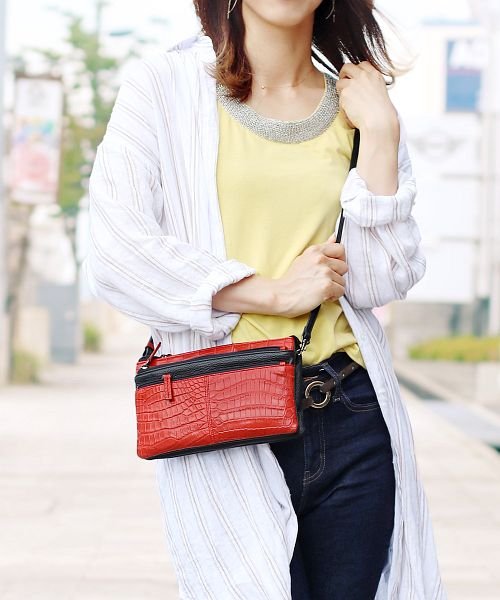 クロコダイルレザーお財布 ショルダーバッグ サンキョウショウカイ Sankyoshokai D Fashion クロコダイルレザーお財布 ショルダーバッグ サンキョウショウカイ Sankyoshokai D Fashion