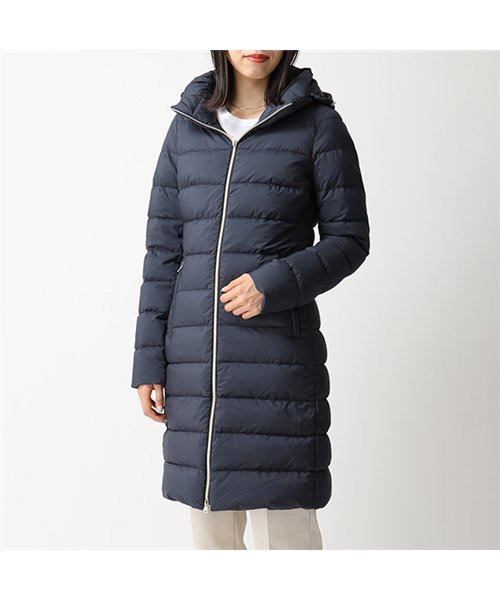 セール 34 Off Pi0850d 192 フード付き ダウンコート ダウンジャケット ロング 91 ネイビー レディース ヘルノ Herno D Fashion