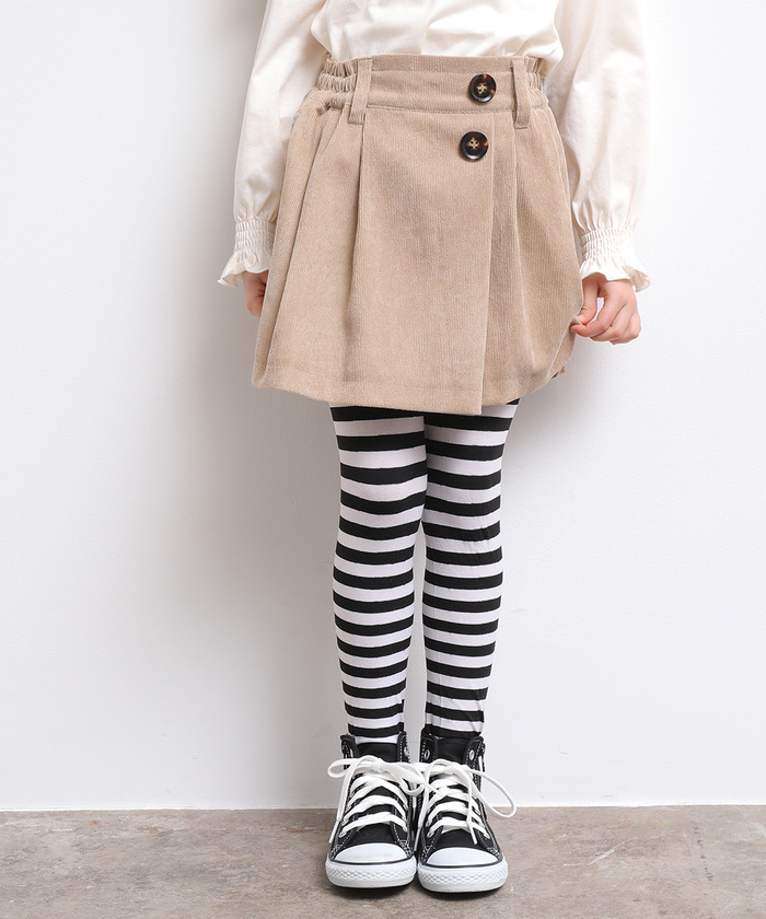 セール】【ROPE' PICNIC KIDS】コーデュロイラップキュロットパンツ